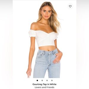 Worn once Lovers and Friends Courtney white top